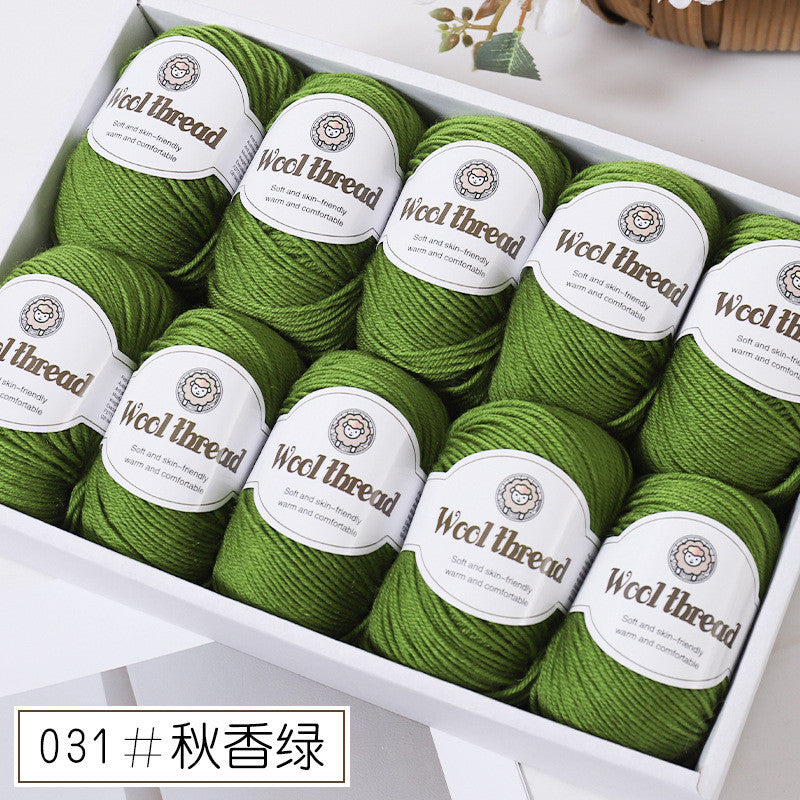50g- Merino Wool Blended Worsted Yarn | DIY Hand Knitting/ Crochet Yarn for Sweater Scarf | Benang Kait