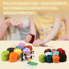 24 Colors Needle Felting Kit with 100% Wool Roving DIY Wool Felt Craft Set Sapele Wood Needles 47PCS Tools