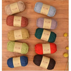 2mm Hollow Cotton Yarn Cotton+Polyester Thread Benang Kait Beg DIY Hand Knitting/Crochet Bag Hat Coasters 空心棉线