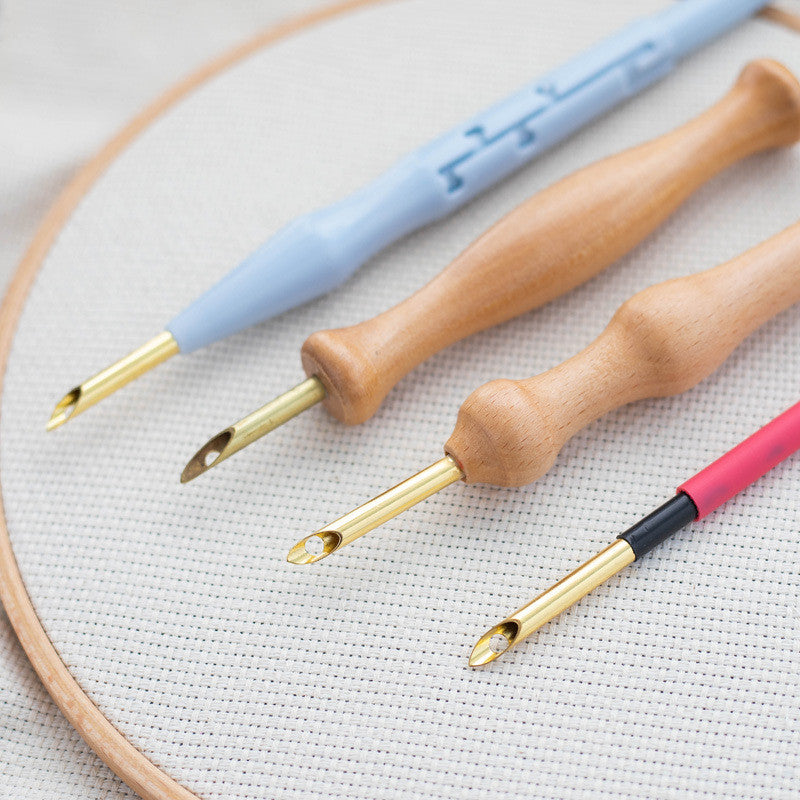 Russian Punch Needle– Thick Yarn Embroidery Tool Kit / Punch Pen / Tufting Needle DIY Handcraft