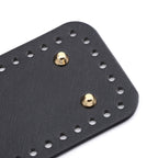20x8cm Tapak Beg Kulit PU (44 Lubang) - Bahan DIY Kraf Tangan - PU Leather Bag Base - 20x8cm Rectangle