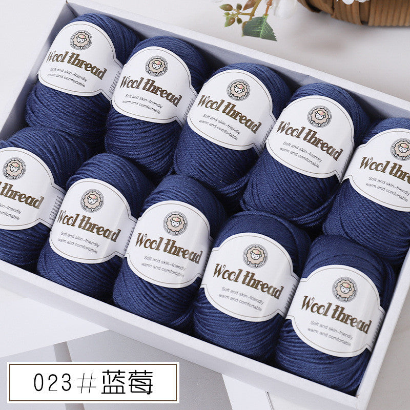 50g- Merino Wool Blended Worsted Yarn | DIY Hand Knitting/ Crochet Yarn for Sweater Scarf | Benang Kait