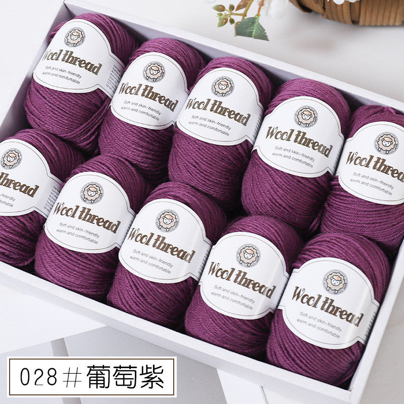 50g- Merino Wool Blended Worsted Yarn | DIY Hand Knitting/ Crochet Yarn for Sweater Scarf | Benang Kait