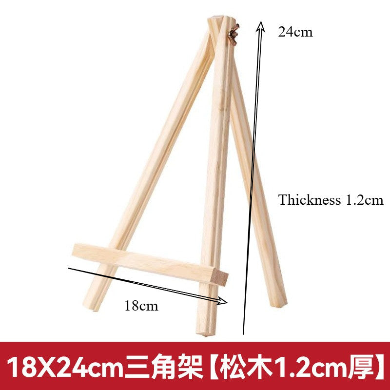 Mini Wooden Triangle Easel Children’s Tabletop Easel Folding Display Stand for Painting or Phone Holder