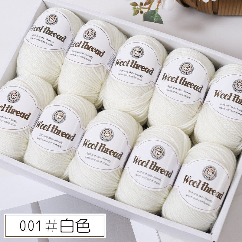 50g- Merino Wool Blended Worsted Yarn | DIY Hand Knitting/ Crochet Yarn for Sweater Scarf | Benang Kait