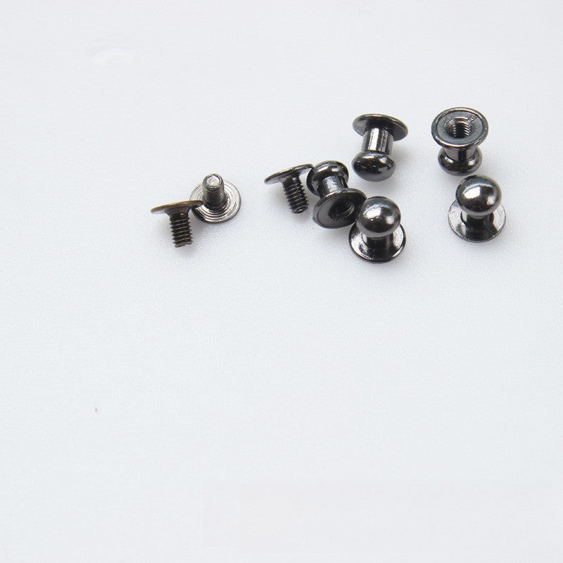 10pcs- Mushroom Head Rivet Stud Screwback Button | Monk Head Nipple Head Round Ball Screw Stud Leather Craft Accessories