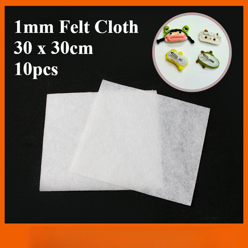 1mm White Color Felt Cloth | 10pcs Kain Felt | 30 x 30cm Non Woven Fabric Sheet