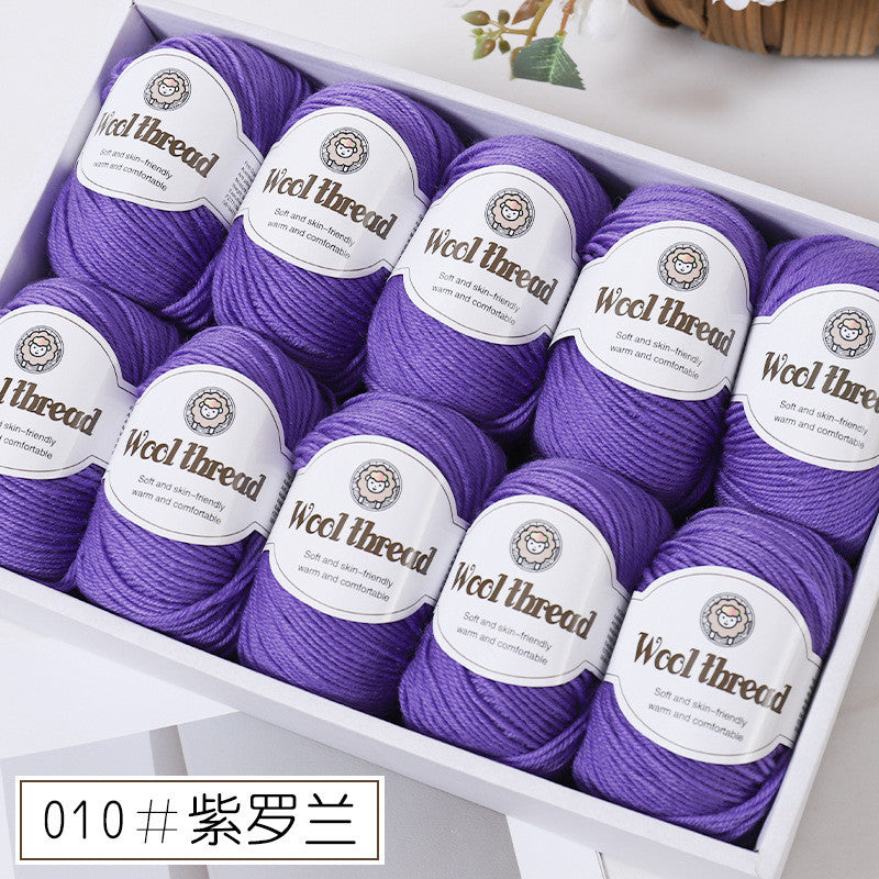 50g- Merino Wool Blended Worsted Yarn | DIY Hand Knitting/ Crochet Yarn for Sweater Scarf | Benang Kait