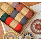 2mm Hollow Cotton Yarn Cotton+Polyester Thread Benang Kait Beg DIY Hand Knitting/Crochet Bag Hat Coasters 空心棉线