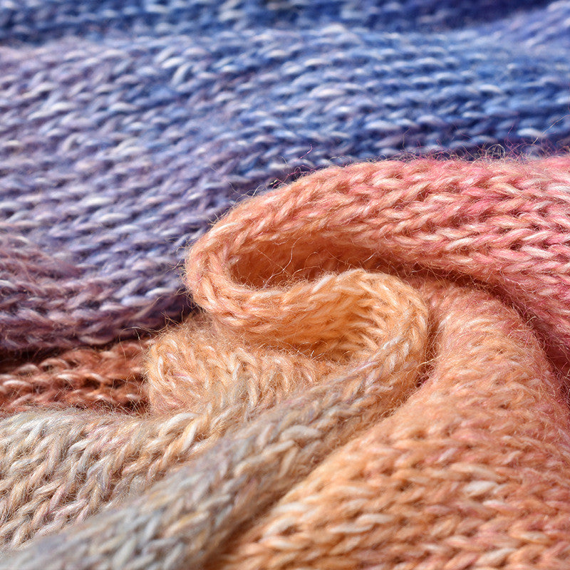 50g Gradient Mohair Yarn | Silk Blend Fine Mohair for Hand Knitting & Crochet | Benang Kait