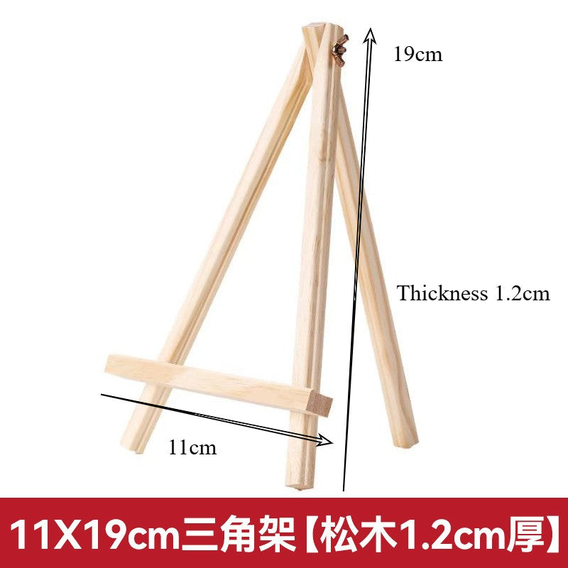Mini Wooden Triangle Easel Children’s Tabletop Easel Folding Display Stand for Painting or Phone Holder