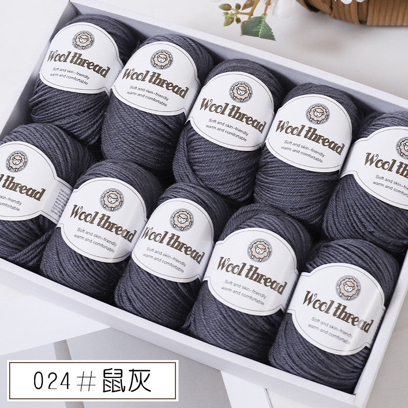 50g- Merino Wool Blended Worsted Yarn | DIY Hand Knitting/ Crochet Yarn for Sweater Scarf | Benang Kait