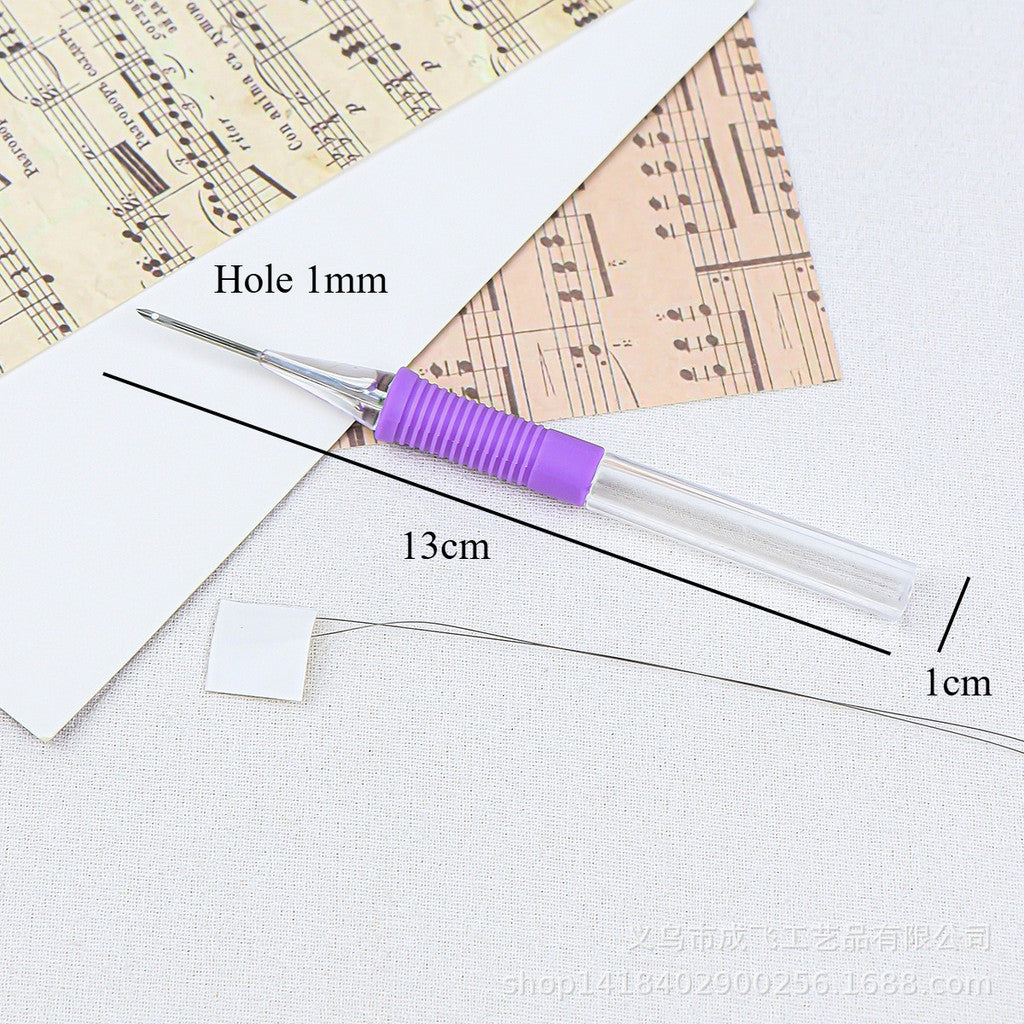 Russian Punch Needle– Thick Yarn Embroidery Tool Kit / Punch Pen / Tufting Needle DIY Handcraft
