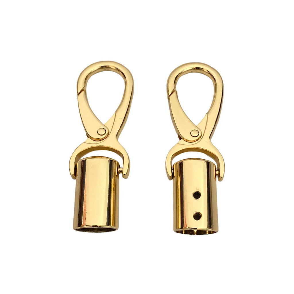 2pcs- Bell Buckle 13mm Rope Barrier End Stopper with Hook - Cangkuk Besi Kuku Kambing - DIY Crochet Accessories
