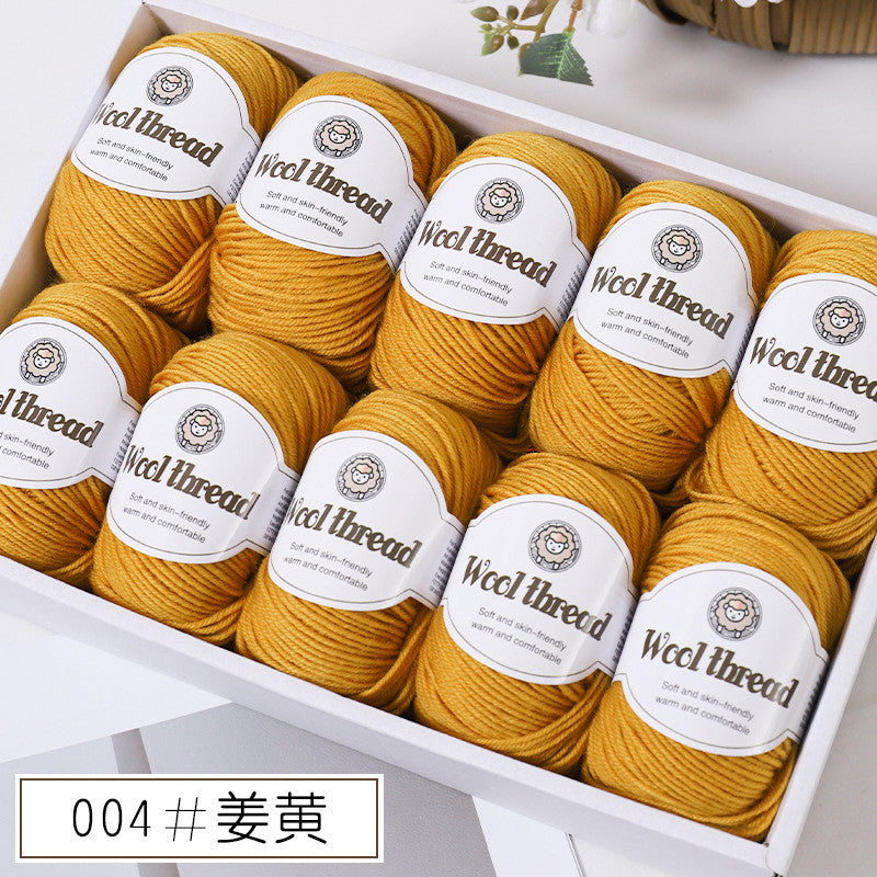 50g- Merino Wool Blended Worsted Yarn | DIY Hand Knitting/ Crochet Yarn for Sweater Scarf | Benang Kait