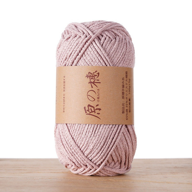 2mm Hollow Cotton Yarn Cotton+Polyester Thread Benang Kait Beg DIY Hand Knitting/Crochet Bag Hat Coasters 空心棉线