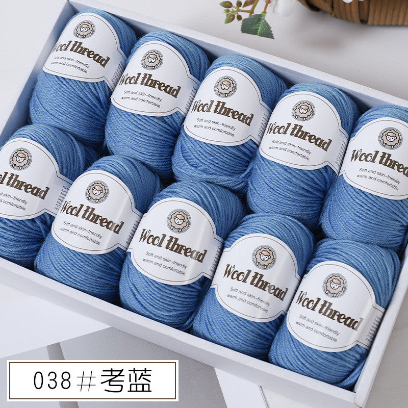 50g- Merino Wool Blended Worsted Yarn | DIY Hand Knitting/ Crochet Yarn for Sweater Scarf | Benang Kait