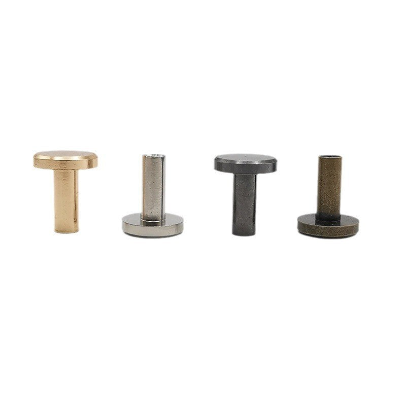 10 sets- Brass Flat Head Chicago Screws| Screw Rivets | Metal Binding Posts | Leather Craft Hardware for Bag wallet Belt