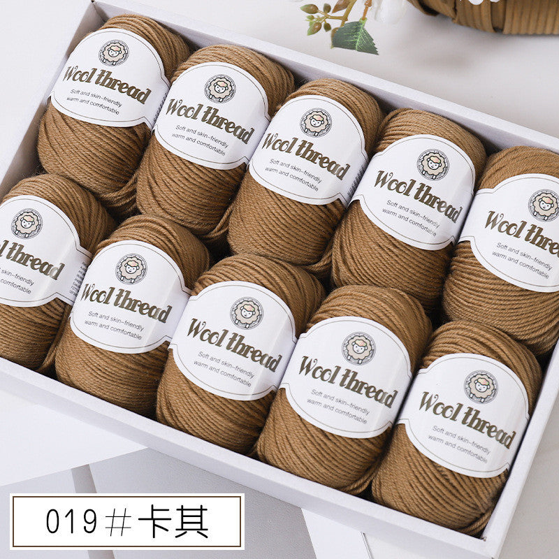 50g- Merino Wool Blended Worsted Yarn | DIY Hand Knitting/ Crochet Yarn for Sweater Scarf | Benang Kait