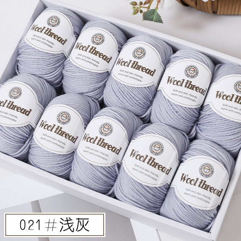 50g- Merino Wool Blended Worsted Yarn | DIY Hand Knitting/ Crochet Yarn for Sweater Scarf | Benang Kait