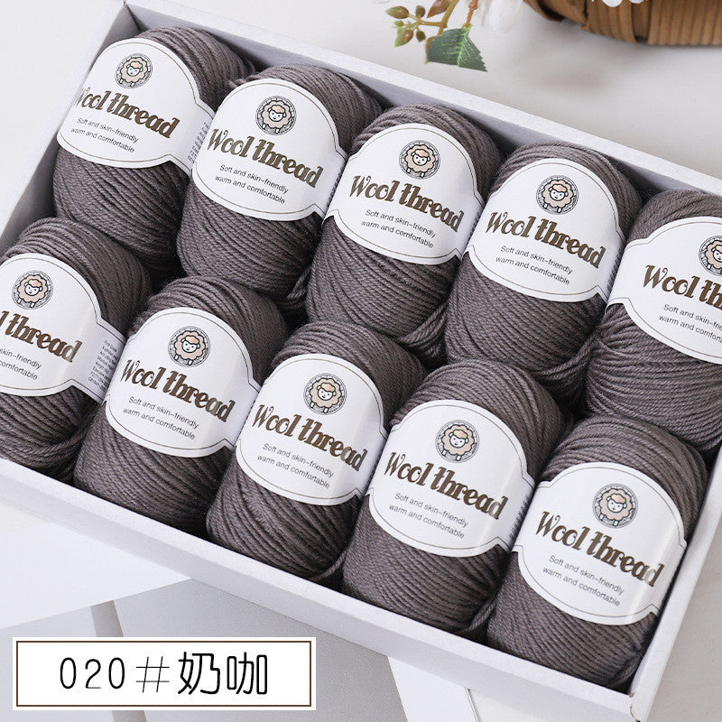 50g- Merino Wool Blended Worsted Yarn | DIY Hand Knitting/ Crochet Yarn for Sweater Scarf | Benang Kait