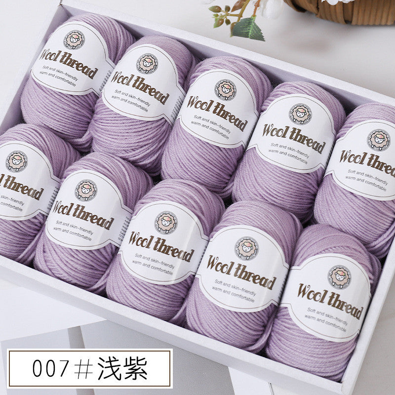 50g- Merino Wool Blended Worsted Yarn | DIY Hand Knitting/ Crochet Yarn for Sweater Scarf | Benang Kait