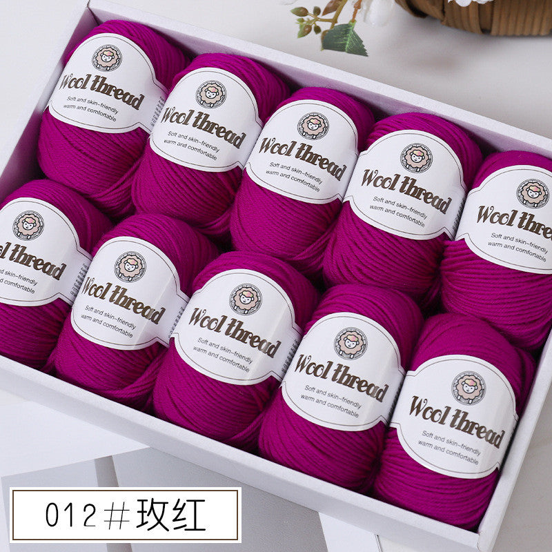 50g- Merino Wool Blended Worsted Yarn | DIY Hand Knitting/ Crochet Yarn for Sweater Scarf | Benang Kait