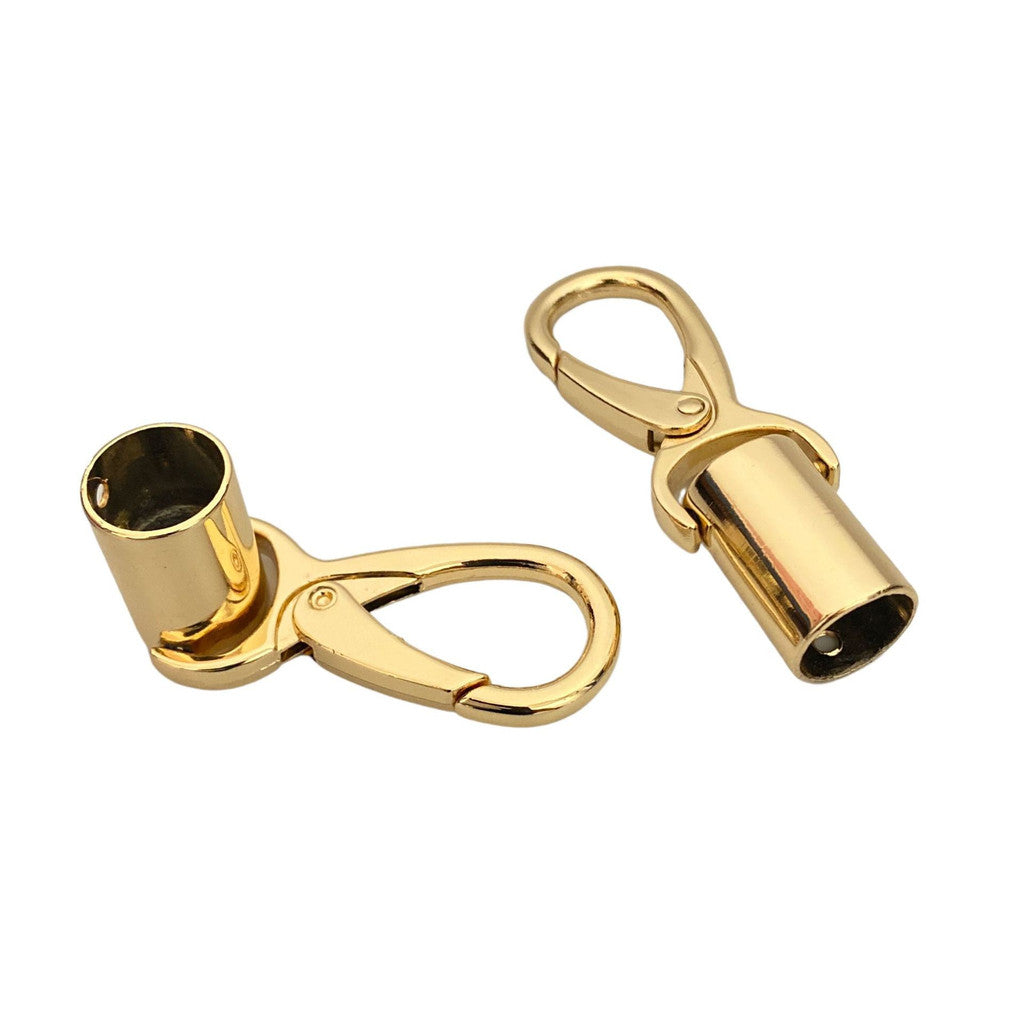 2pcs- Bell Buckle 13mm Rope Barrier End Stopper with Hook - Cangkuk Besi Kuku Kambing - DIY Crochet Accessories