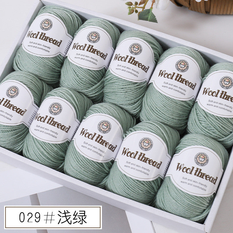 50g- Merino Wool Blended Worsted Yarn | DIY Hand Knitting/ Crochet Yarn for Sweater Scarf | Benang Kait