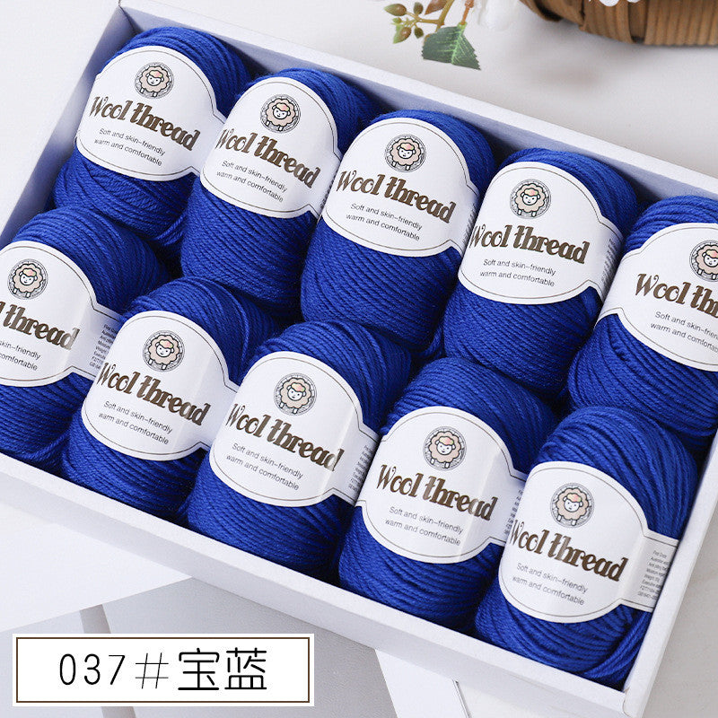 50g- Merino Wool Blended Worsted Yarn | DIY Hand Knitting/ Crochet Yarn for Sweater Scarf | Benang Kait