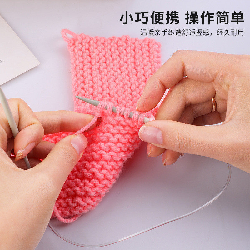 40cm- Circular Knitting Needles Aluminum Metal Round Needles for Knitting Sweaters Scarves Hats | Jarum Kait