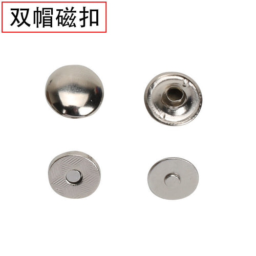 Magnetic Button with Double Cap Metal Magnetic Clasp Rivet Fastener for Handbag Purse Wallet | Butang Magnet Dua Sisi