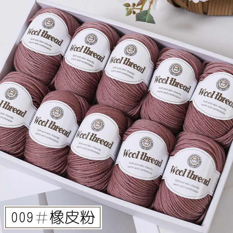 50g- Merino Wool Blended Worsted Yarn | DIY Hand Knitting/ Crochet Yarn for Sweater Scarf | Benang Kait