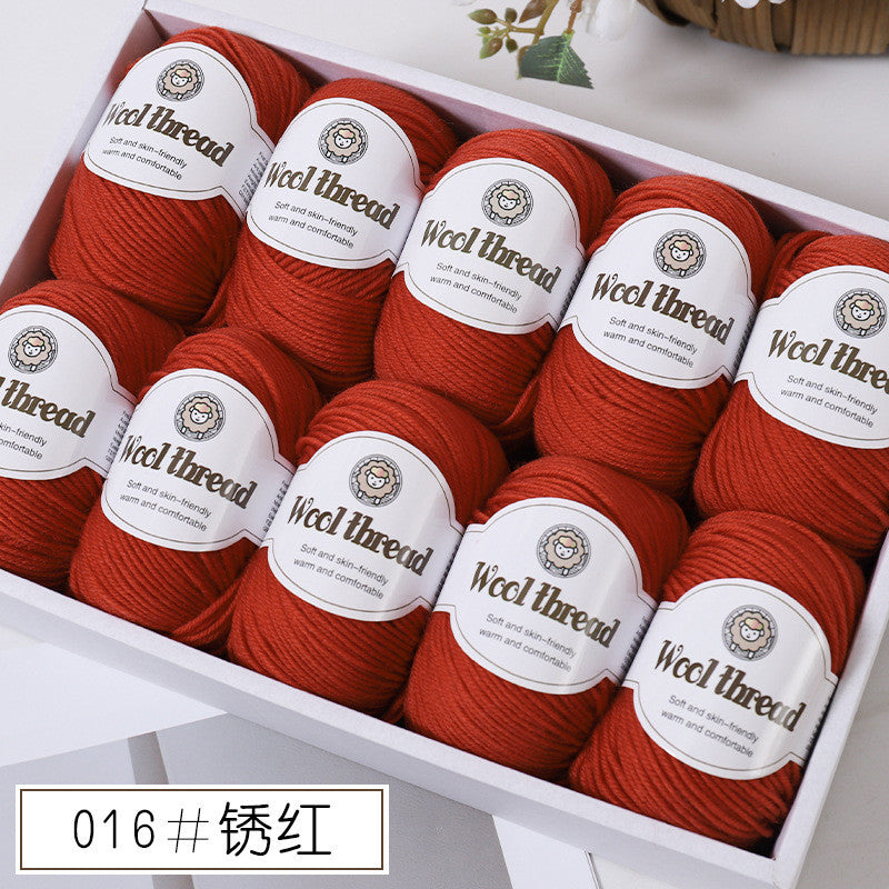 50g- Merino Wool Blended Worsted Yarn | DIY Hand Knitting/ Crochet Yarn for Sweater Scarf | Benang Kait