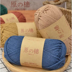 2mm Hollow Cotton Yarn Cotton+Polyester Thread Benang Kait Beg DIY Hand Knitting/Crochet Bag Hat Coasters 空心棉线