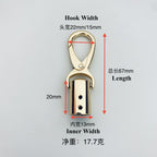 2pcs- Bell Buckle 13mm Rope Barrier End Stopper with Hook - Cangkuk Besi Kuku Kambing - DIY Crochet Accessories