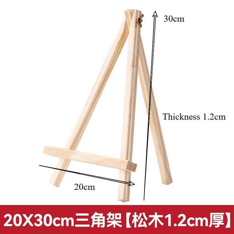 Mini Wooden Triangle Easel Children’s Tabletop Easel Folding Display Stand for Painting or Phone Holder