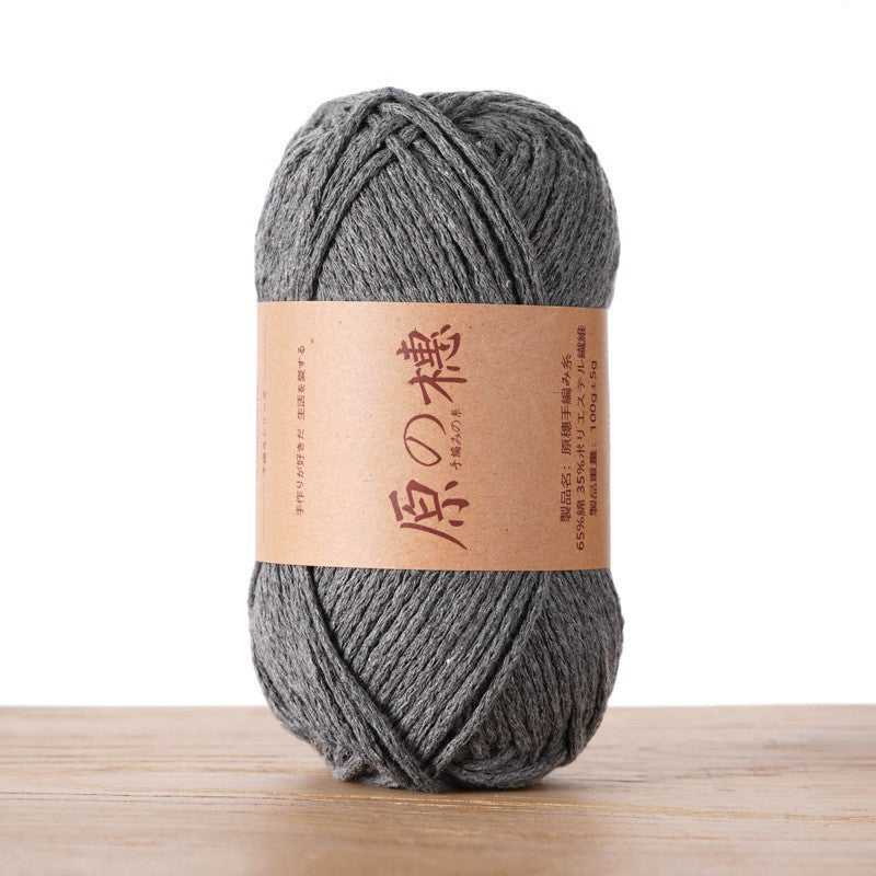 2mm Hollow Cotton Yarn Cotton+Polyester Thread Benang Kait Beg DIY Hand Knitting/Crochet Bag Hat Coasters 空心棉线