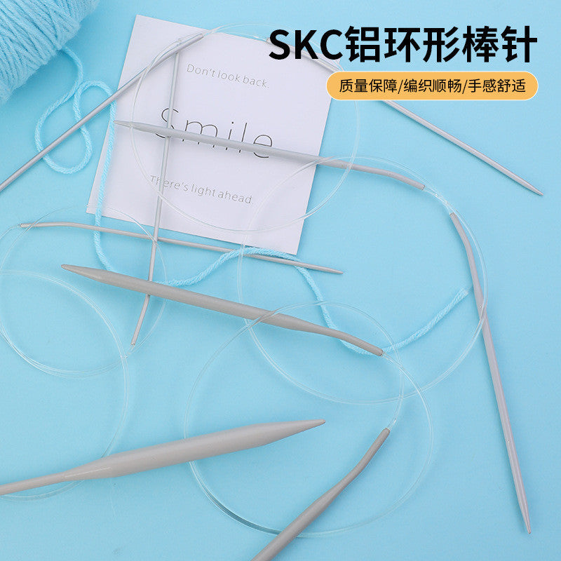 40cm- Circular Knitting Needles Aluminum Metal Round Needles for Knitting Sweaters Scarves Hats | Jarum Kait