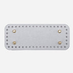 20x8cm Tapak Beg Kulit PU (44 Lubang) - Bahan DIY Kraf Tangan - PU Leather Bag Base - 20x8cm Rectangle