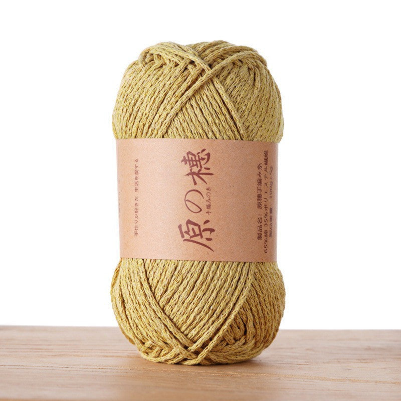 2mm Hollow Cotton Yarn Cotton+Polyester Thread Benang Kait Beg DIY Hand Knitting/Crochet Bag Hat Coasters 空心棉线