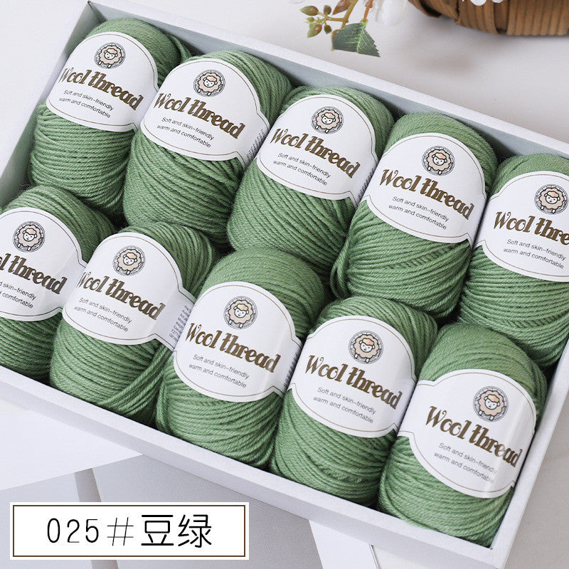 50g- Merino Wool Blended Worsted Yarn | DIY Hand Knitting/ Crochet Yarn for Sweater Scarf | Benang Kait
