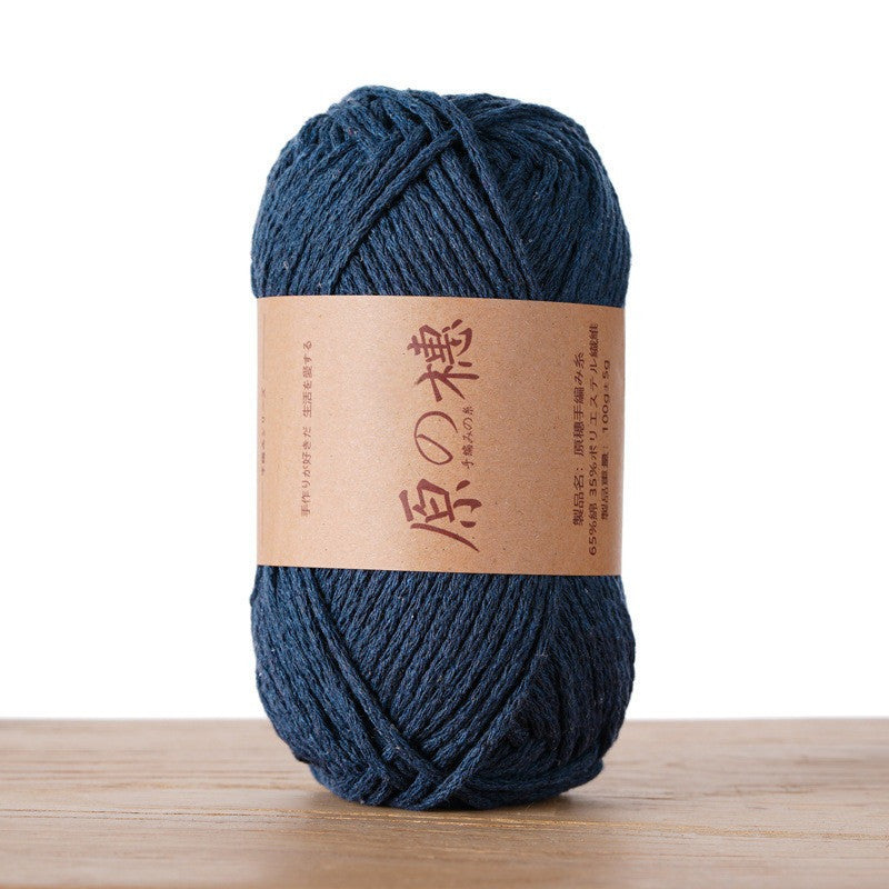 2mm Hollow Cotton Yarn Cotton+Polyester Thread Benang Kait Beg DIY Hand Knitting/Crochet Bag Hat Coasters 空心棉线