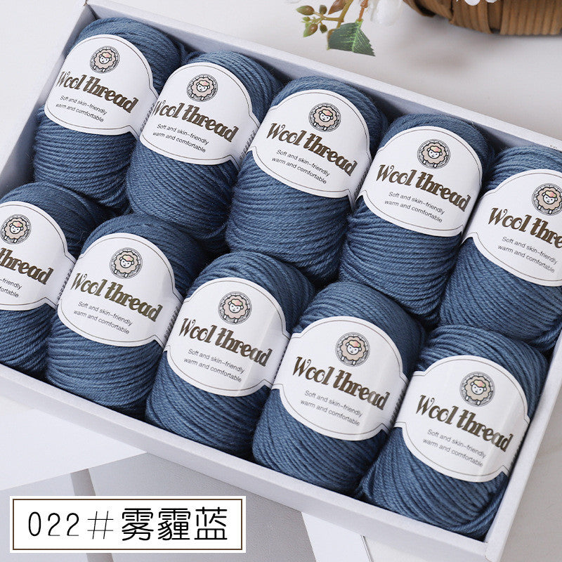 50g- Merino Wool Blended Worsted Yarn | DIY Hand Knitting/ Crochet Yarn for Sweater Scarf | Benang Kait