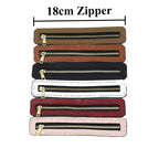 18cm PU Leather Zipper for crochet Bag- Woven Bag Hardware Sewing PU Leather Zipper Zip