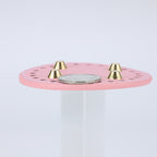 9cm Tapak Beg Bulat Kulit PU (24 Lubang) - Bahan DIY Kraf Tangan - PU Leather Bag Base - 9cm