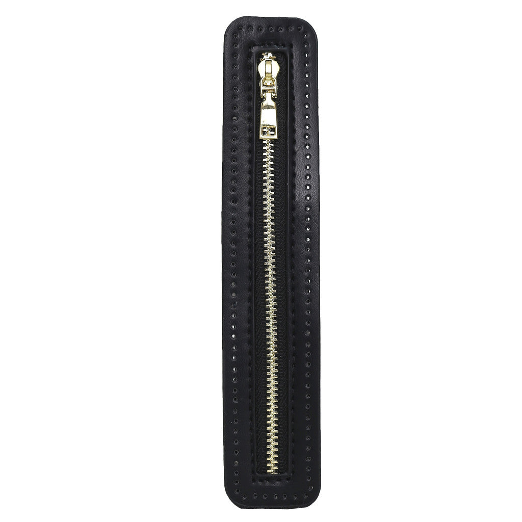18cm PU Leather Zipper for crochet Bag- Woven Bag Hardware Sewing PU Leather Zipper Zip