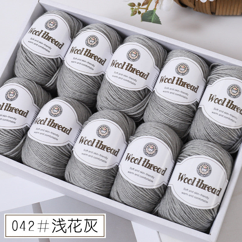 50g- Merino Wool Blended Worsted Yarn | DIY Hand Knitting/ Crochet Yarn for Sweater Scarf | Benang Kait