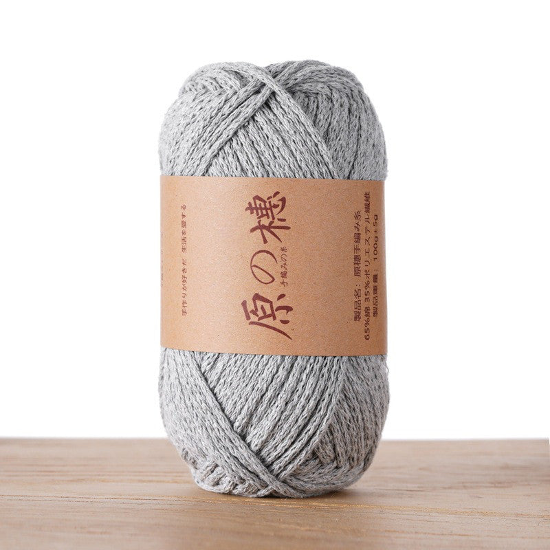 2mm Hollow Cotton Yarn Cotton+Polyester Thread Benang Kait Beg DIY Hand Knitting/Crochet Bag Hat Coasters 空心棉线
