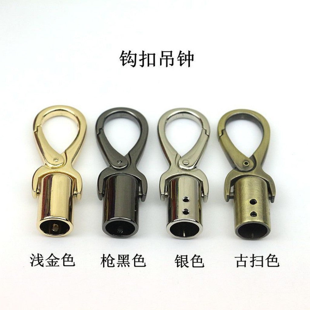2pcs- Bell Buckle 13mm Rope Barrier End Stopper with Hook - Cangkuk Besi Kuku Kambing - DIY Crochet Accessories